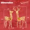 Costway 2 PCS Pre-lit Christmas Reindeer Family Deer Xmas Decoration with 200 LED Lights